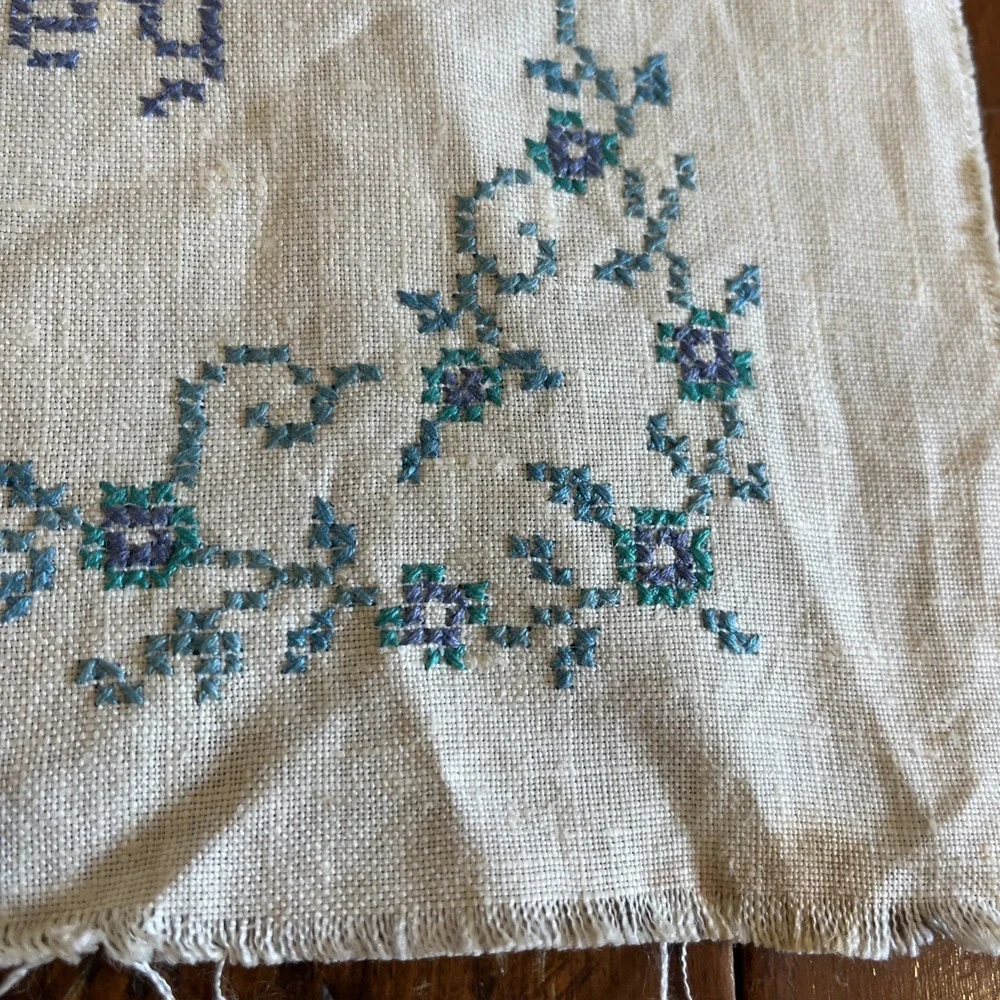 Embroidered Sweet Home Keep The Key Verse Completed Unframed Needlepoint‎ Home
